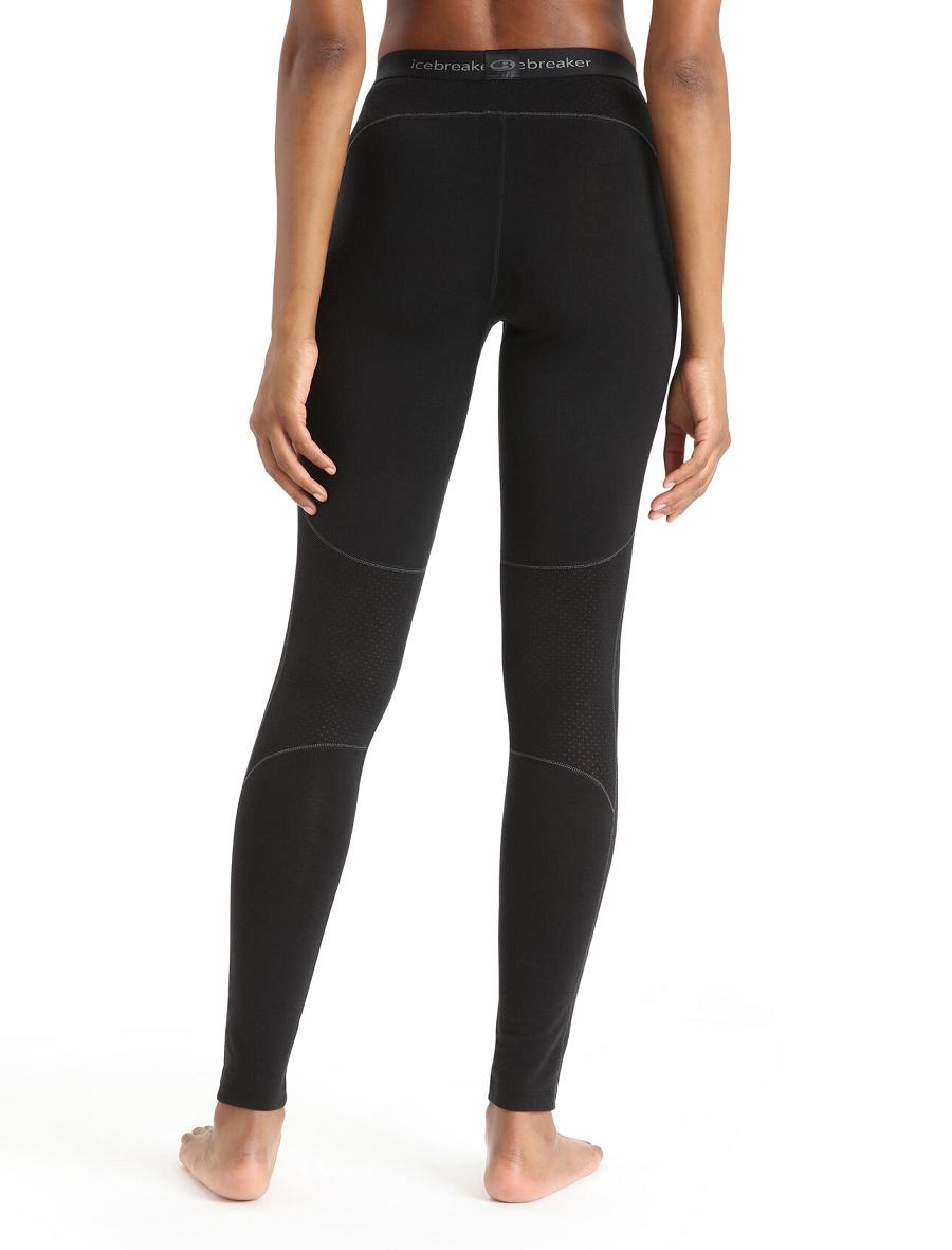 Icebreaker BodyfitZone™ Merino 150 Zone Thermal Leggings Női Base Layers Fekete | HU 1888DFMN